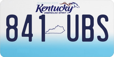 KY license plate 841UBS