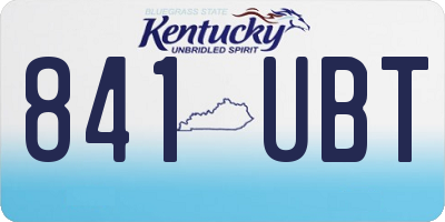 KY license plate 841UBT