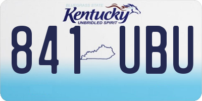 KY license plate 841UBU