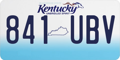 KY license plate 841UBV