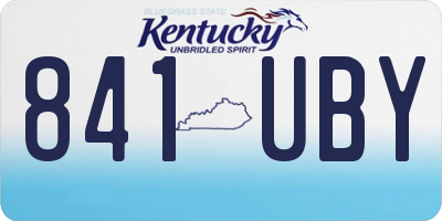 KY license plate 841UBY