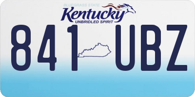 KY license plate 841UBZ