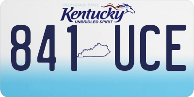 KY license plate 841UCE