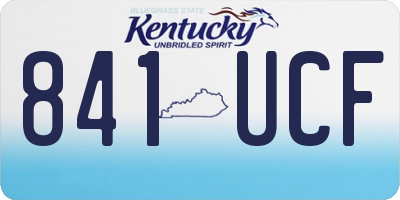 KY license plate 841UCF