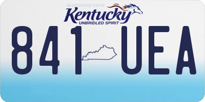 KY license plate 841UEA
