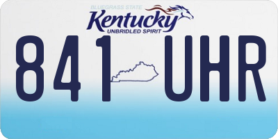 KY license plate 841UHR