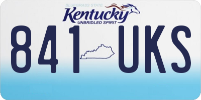 KY license plate 841UKS