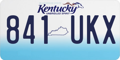 KY license plate 841UKX