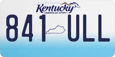 KY license plate 841ULL