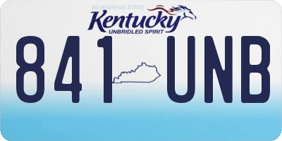 KY license plate 841UNB