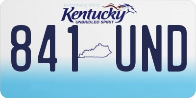 KY license plate 841UND