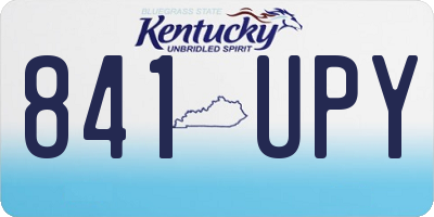 KY license plate 841UPY