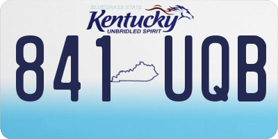 KY license plate 841UQB