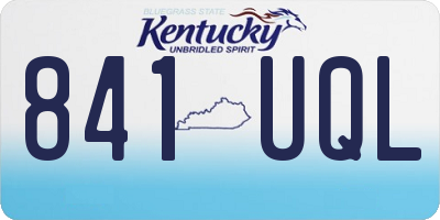 KY license plate 841UQL