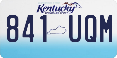 KY license plate 841UQM
