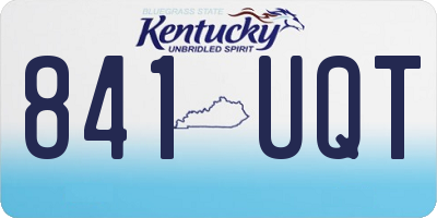 KY license plate 841UQT