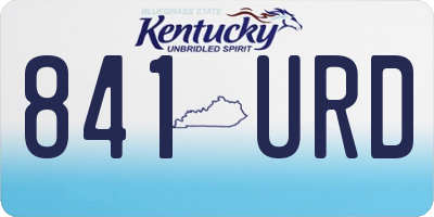 KY license plate 841URD