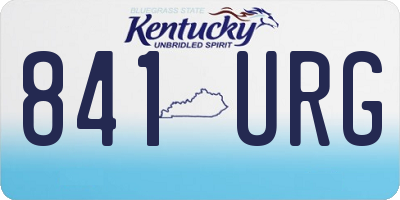 KY license plate 841URG