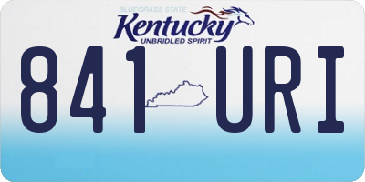 KY license plate 841URI