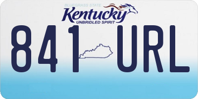 KY license plate 841URL