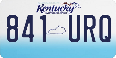 KY license plate 841URQ