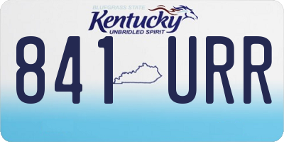 KY license plate 841URR