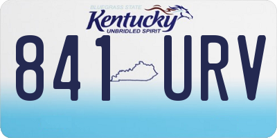 KY license plate 841URV