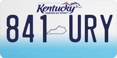 KY license plate 841URY