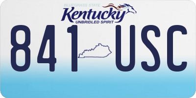 KY license plate 841USC