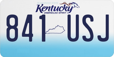 KY license plate 841USJ