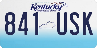 KY license plate 841USK