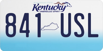 KY license plate 841USL