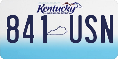 KY license plate 841USN