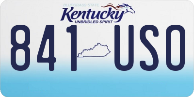 KY license plate 841USO