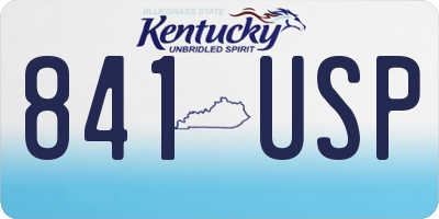 KY license plate 841USP