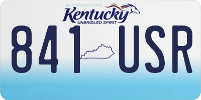 KY license plate 841USR