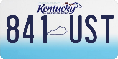KY license plate 841UST