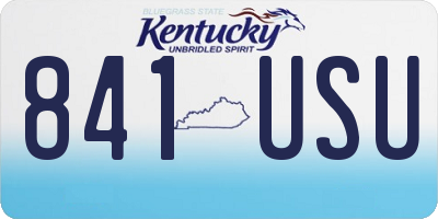 KY license plate 841USU