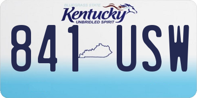 KY license plate 841USW