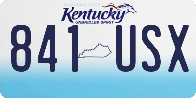 KY license plate 841USX