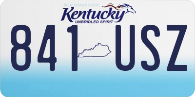 KY license plate 841USZ