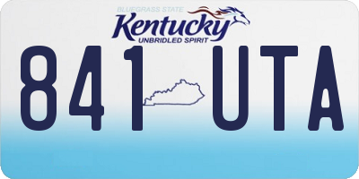 KY license plate 841UTA
