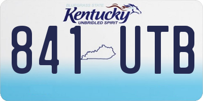 KY license plate 841UTB