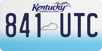 KY license plate 841UTC