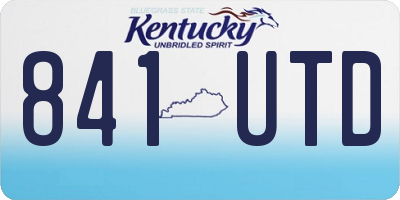 KY license plate 841UTD