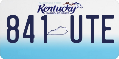 KY license plate 841UTE