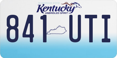 KY license plate 841UTI