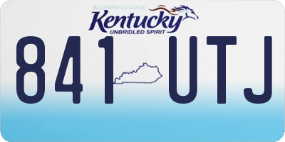KY license plate 841UTJ