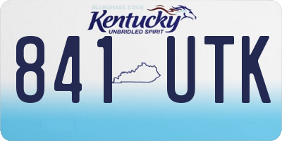 KY license plate 841UTK