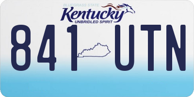 KY license plate 841UTN